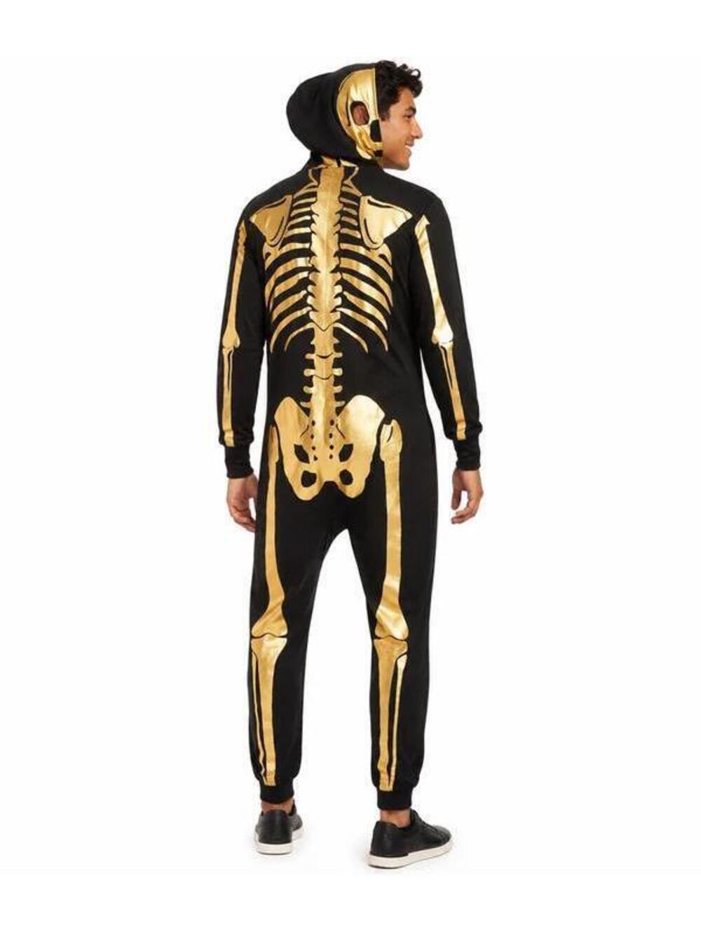 NWT Tipsy Elves Men's Gold Skeleton Costume Size Small - Picture 2 of 11